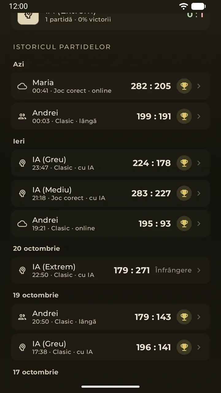 Meciurile directe și jurnalul partidelor pe zile